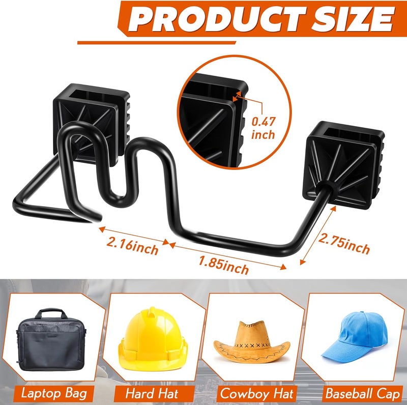Feekoon 1 Pcs Hard Hat Holder for Truck, Hard Hat Accessories for Truck SUV Car Seat to Keep Cap Shape, Car Seat Back Organizers for Clothes Cowboy Caps (Black) - Image 5
